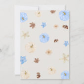 Dusty Blue Pumpkin Boy Baby shower Kaart (Achterkant)