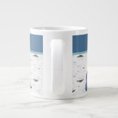 Dusty Blue Pumpkin Gnomes Aspen Rustic House Gia Grote Koffiekop (Achterkant)