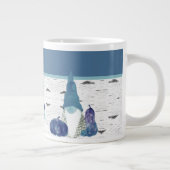 Dusty Blue Pumpkin Gnomes Aspen Rustic House Gia Grote Koffiekop (Rechts)