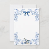 Dusty Blue Pumpkin Herfst Floral Boy Baby shower Bedankkaart (Achterkant)