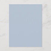 Dusty Blue QR-code Botanische trouwkaart Informatiekaartje (Achterkant)