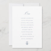 Dusty Blue Queen Bee Wedding Seating Chart Kaart (Voorkant)