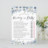 Dusty Blue Raad wie er Baby shower games speelt (Staand voorkant)