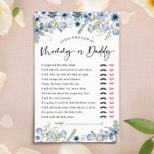 Dusty Blue Raad wie er Baby shower games speelt