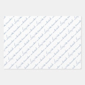 Dusty Blue Ramadan Mubarak Bilingual Inpakpapier Vel (Voorkant)