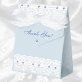 Dusty Blue Regency Lace Vrijgezellenfeest Bedankdoosjes