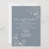Dusty Blue Rehearsal Dinner Invitation Kaart (Voorkant)