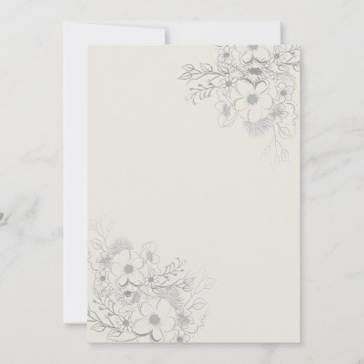 Dusty Blue Rehearsal Dinner Invitation Kaart (Achterkant)