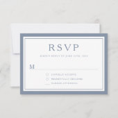 Dusty Blue Religious Cross Boy Baptism RSVP Kaartje (Voorkant)
