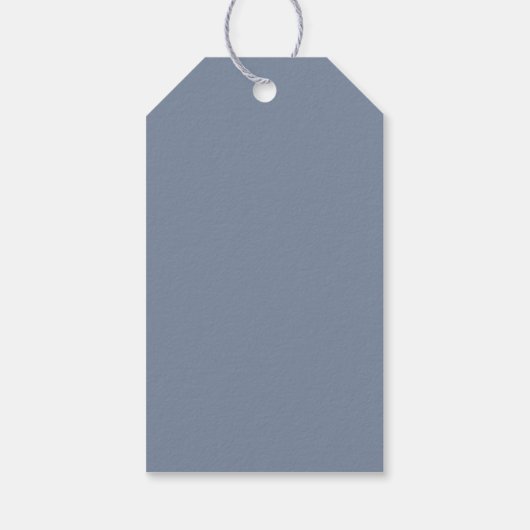 Dusty Blue Religious Cross Boy Confirmation Cadeaulabel (Achterkant)