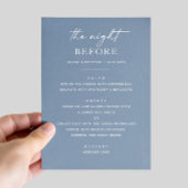 Dusty Blue repetitie diner. Nacht voor nautische Menu