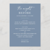 Dusty Blue repetitie diner. Nacht voor nautische Menu (Voorkant)