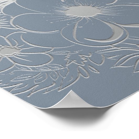 Dusty Blue repetitie diner welkomstbord Poster (Hoek)