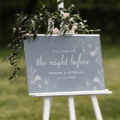 Dusty Blue repetitie diner welkomstbord Poster