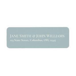 Dusty Blue Retour Adreslabels Etiket