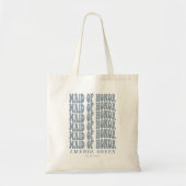 Dusty Blue Retro Boho - persoonlijke, gepersonalis Tote Bag (Voorkant)