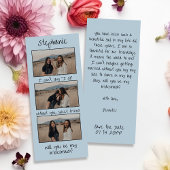 Dusty Blue Retro Fotostrip Bruidsmeisje voorstel Save The Date