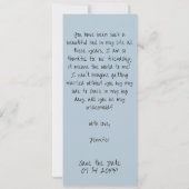 Dusty Blue Retro Fotostrip Bruidsmeisje voorstel Save The Date (Achterkant)