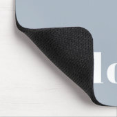 Dusty Blue Retro Typografie Gepersonaliseerd Muismat (Hoek)