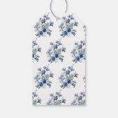 Dusty Blue Ribbon Bow Calla Lily Dank je wel Cadeaulabel (Achterkant)