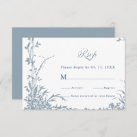 Dusty Blue Romantic Botanical Garden Wedding