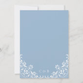 Dusty Blue Romantische repetitie Dinner Invitation Kaart (Achterkant)