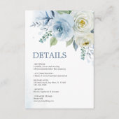 Dusty Blue Roos Bloemen Details Behuizing Kaart (Voorkant)