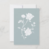 Dusty Blue Roos Bridal Shower Kaart (Achterkant)