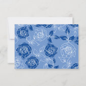 Dusty Blue Roos Elegant White Rose Floral Wedding (Achterkant)
