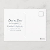 Dusty Blue Roos en Roze Floral Save the Date Briefkaart (Achterkant)
