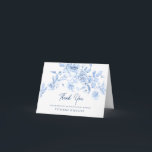 Dusty Blue Roos Floral 40th Birthday Bedankkaart<br><div class="desc">Een mooie en elegante bedankkaart speciaal ontworpen voor een 40e verjaardagsfeest. Het beschikt over een grote bloemenspray van stoffige blauwe rozen geneteld in blauwe bladeren. Twee regels zijn voorzien voor een aangepaste dank u en de naam van de verjaardagsvrouw.</div>