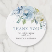 Dusty Blue Roos Floral Wedding for Labels (Voorkant)