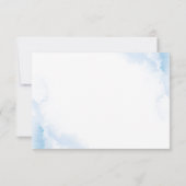 Dusty Blue Roos Flowers Quinceanera Response Kaart (Achterkant)