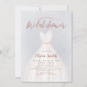 Dusty Blue Roos Gold Elegant Dress Vrijgezellenfee Kaart (Voorkant)