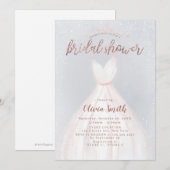 Dusty Blue Roos Gold Elegant Dress Vrijgezellenfee Kaart (Voorkant / Achterkant)