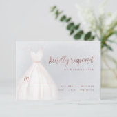 Dusty Blue Roos Gold Elegant Sparkle Dress RSVP (Staand voorkant)