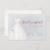 Dusty Blue Roos Gold Elegant Sparkle Dress RSVP (Voorkant / Achterkant)