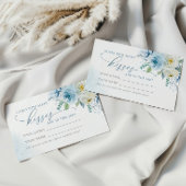 Dusty Blue Roos Hoeveel Kussen Douche Game Card Plaatskaartje