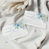 Dusty Blue Roos Hoeveel Snoepjes Douche Game Card Plaatskaartje