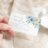 Dusty Blue Roos Hoeveel Snoepjes Douche Game Card Plaatskaartje