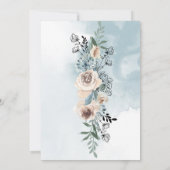 Dusty Blue Roos Papel Picado Country Quinceañera Kaart (Achterkant)