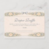 Dusty Blue Rose Arch Diapper Raffle Informatiekaartje (Voorkant)