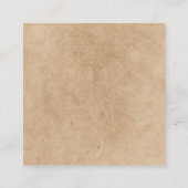 Dusty Blue Rose Rustic Kraft Wedding Details Informatiekaartje (Achterkant)