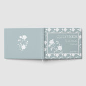 Dusty Blue Rose Wedding Guest Book Gastenboek (Volledig)