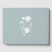 Dusty Blue Rose Wedding Guest Book Gastenboek (Achterkant)