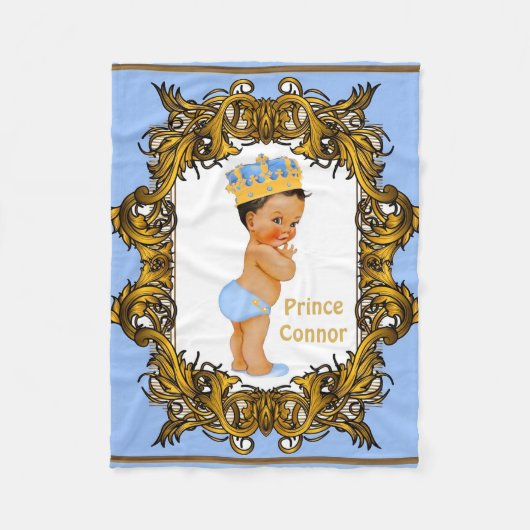 Dusty Blue Royal Prince Fleece Deken (Voorkant)