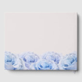 Dusty Blue Rozen Blush Pink Elegant Wedding Gastenboek (Achterkant)