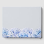 Dusty Blue Rozen Lichtgrijs Elegant Wedding Guest Gastenboek (Achterkant)