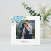 Dusty Blue Rozen Pas getrouwd Wedding (Staand voorkant)