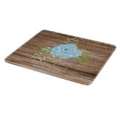 Dusty Blue Rozen Passen getrouwd Weddenschap Gift  Snijplank (Hoek)